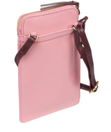 'Bambino' Blush Pink & Plum Leather Cross Body Phone Bag