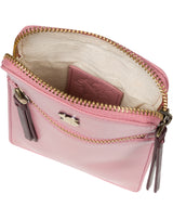 'Bambino' Blush Pink & Plum Leather Cross Body Phone Bag