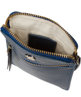 'Bambino' Snorkel Blue & Navy Leather Cross Body Phone Bag