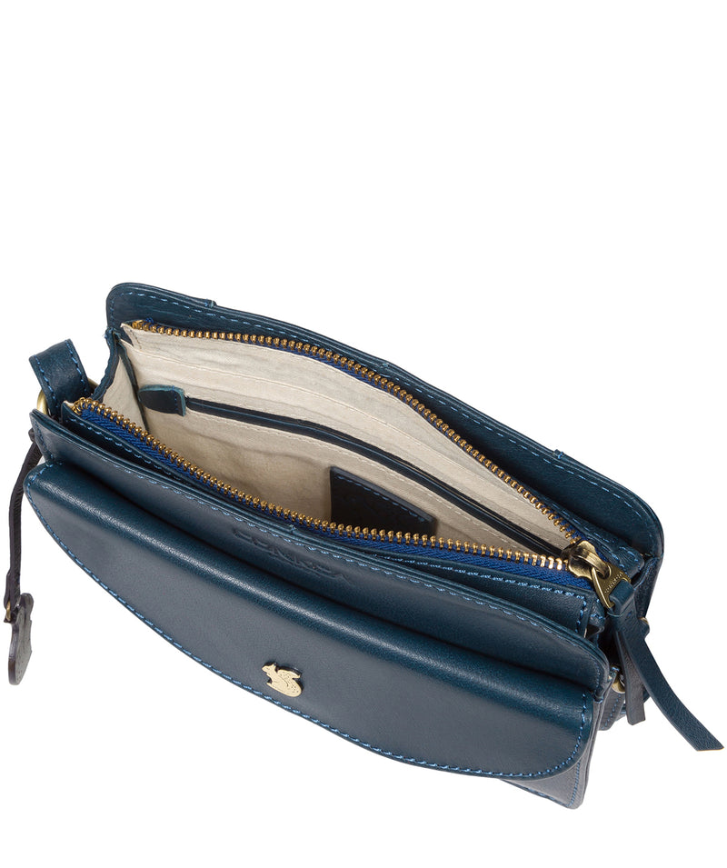 'Magda' Snorkel Blue Leather Cross Body Bag