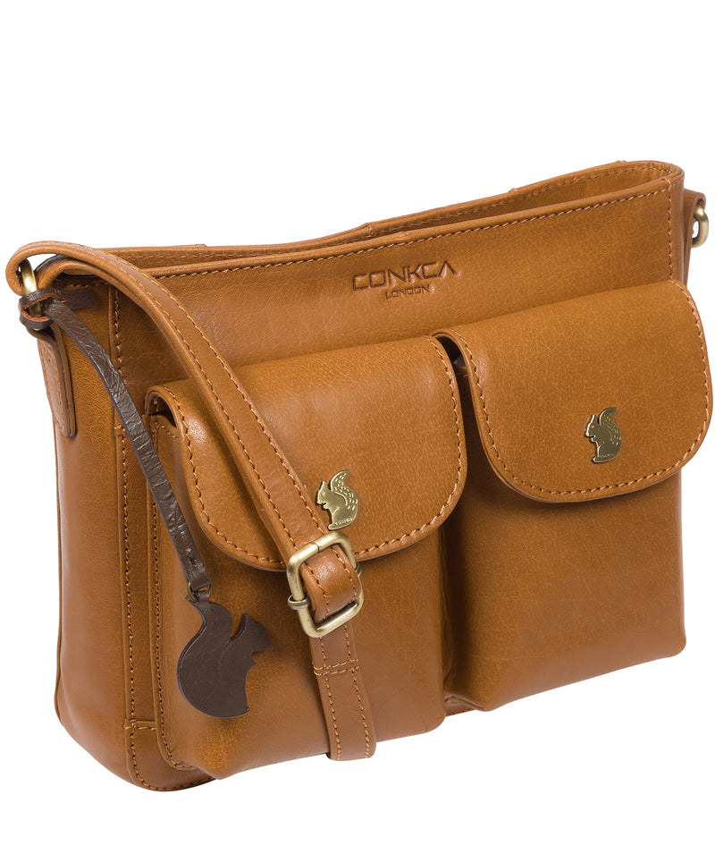 Tan Leather Crossbody Bag 'Eski' by Conkca London Pure Luxuries London