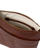 'Elf' Conker Brown Leather Cross Body Bag