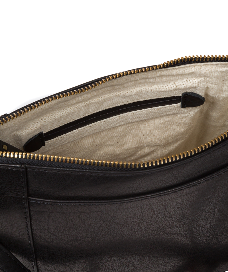 'Pip' Black Leather Cross Body Bag