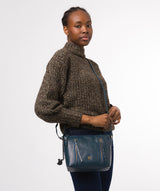 Conkca London Originals Collection Bags: 'Pip' Snorkel Blue Leather Cross Body Bag