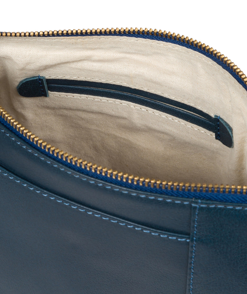 'Pip' Snorkel Blue Leather Cross Body Bag