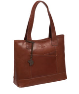 'Little Patience' Conker Brown Leather Tote Bag