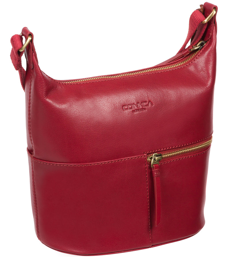 'Little Kristin' Chilli Pepper Leather Shoulder Bag