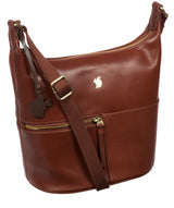 'Little Kristin' Conker Brown Leather Shoulder Bag