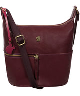 'Little Kristin' Plum Leather Shoulder Bag