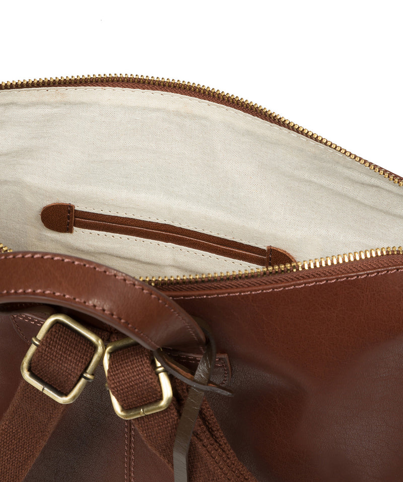 'Aok' Conker Brown Leather Backpack
