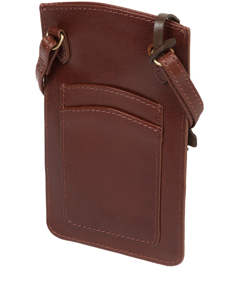 'Siren' Conker Brown Leather Cross Body Phone Bag