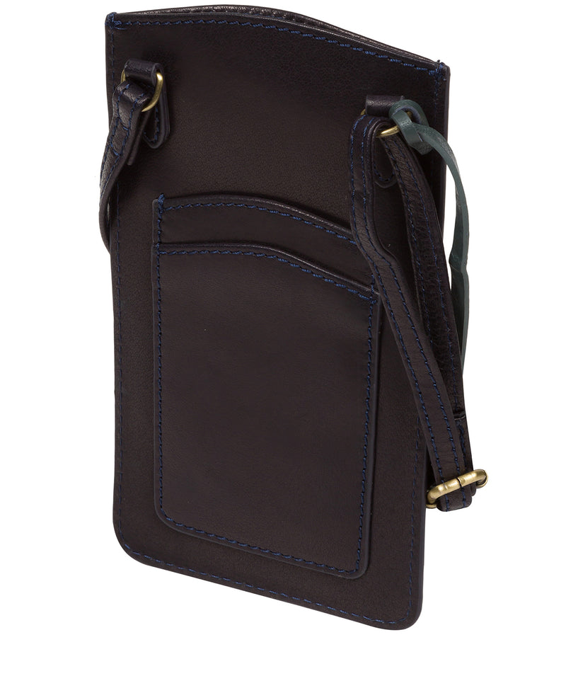 'Siren' Navy Leather Cross Body Phone Bag