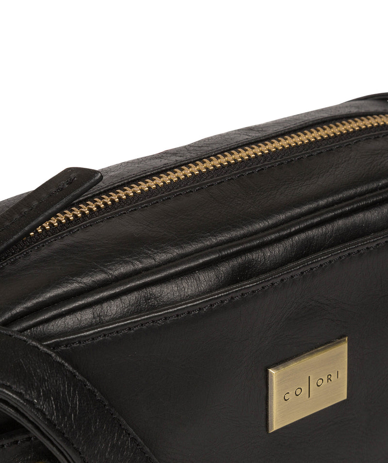'Rivoli' Italian-Inspired Black Leather Cross Body Bag image 6