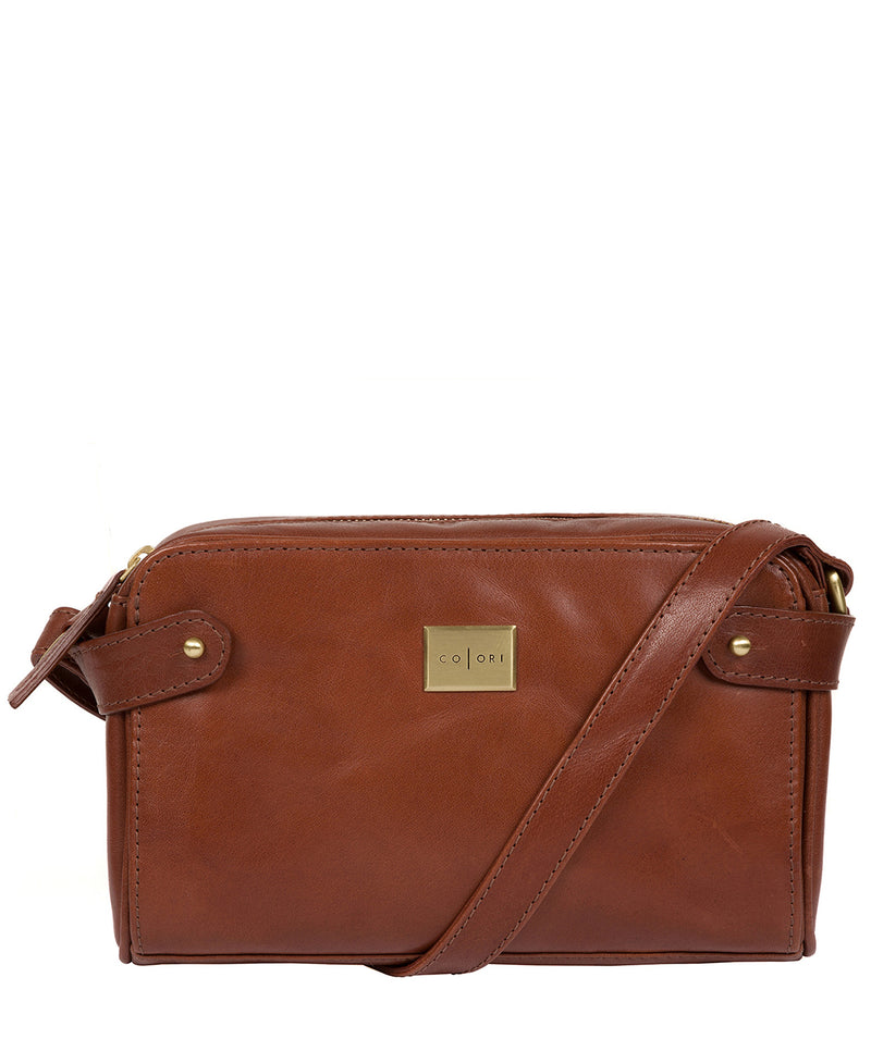 'Rivoli' Italian-Inspired Chestnut Leather Cross Body Bag image 1