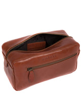 'Como' Italian Inspired Chestnut Leather Washbag image 4