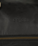 'Lucca' Italian-Inspired Black Leather Holdall