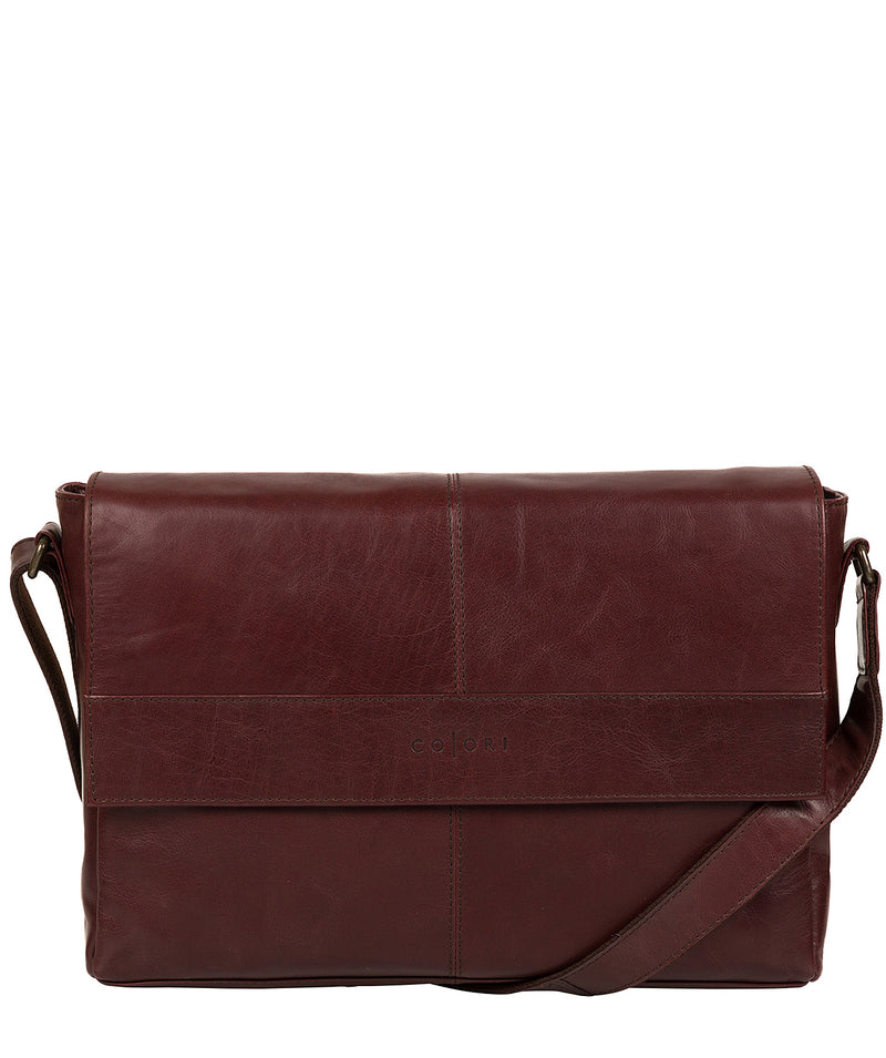 'Maldini' Italian-Inspired Brown Leather Messenger Bag