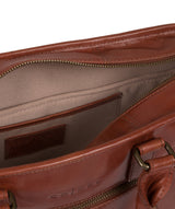 'Travisso' Chestnut Leather Compact Work Bag image 4