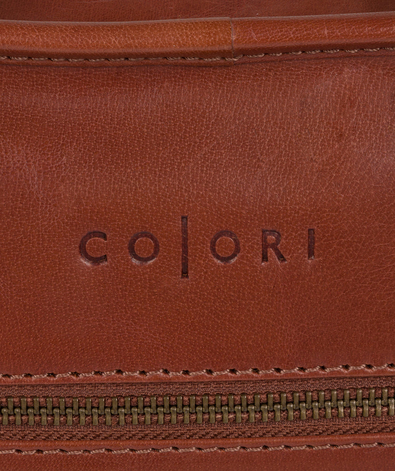 'Travisso' Chestnut Leather Compact Work Bag image 6