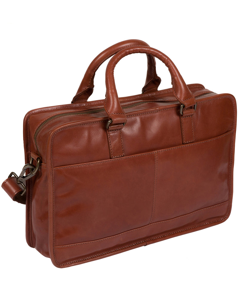 'Travisso' Chestnut Leather Compact Work Bag image 7
