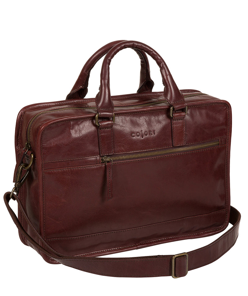'Travisso' Italian Brown Leather Work Bag