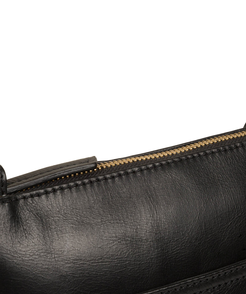 'Siena' Italian-Inspired Black Leather Cross Body Bag image 6