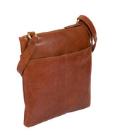 'Siena' Italian-Inspired Chestnut Leather Cross Body Bag