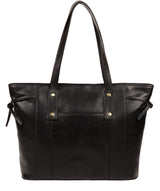 'Mazara' Italian-Inspired Black Leather Tote Bag image 3