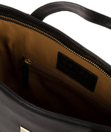 'Mazara' Italian-Inspired Black Leather Tote Bag image 4
