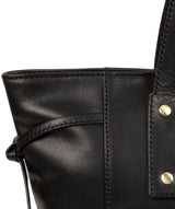'Mazara' Italian-Inspired Black Leather Tote Bag image 6