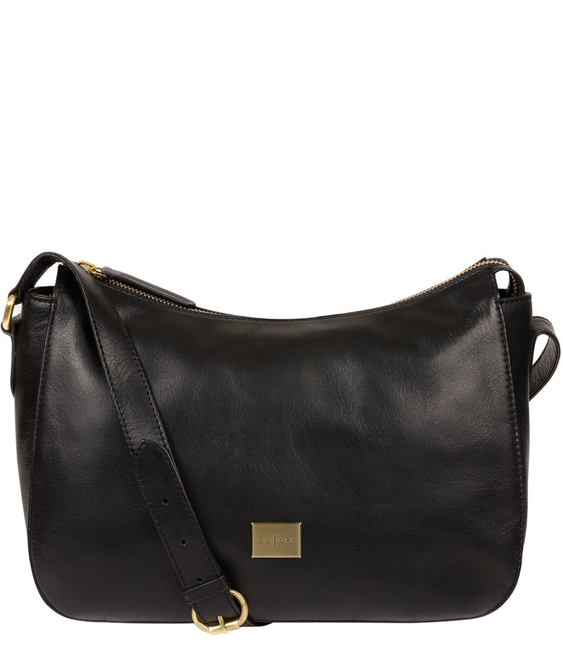 'Enna' Italian-Inspired Black Leather Bag image 1