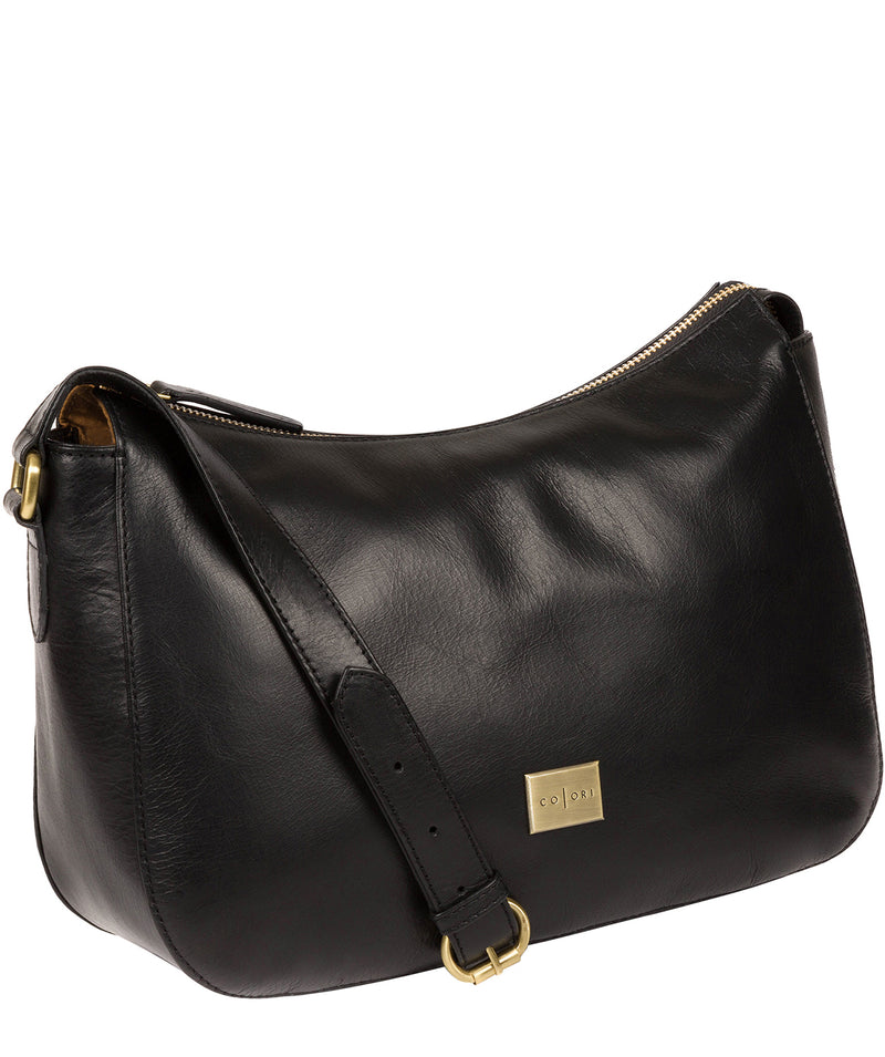 'Enna' Italian-Inspired Black Leather Bag image 4