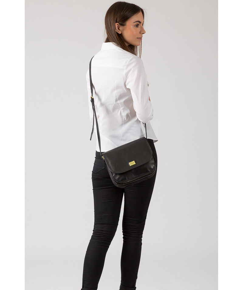 'Empoli' Italian-Inspired Black Leather Cross-Body Bag
 image 7