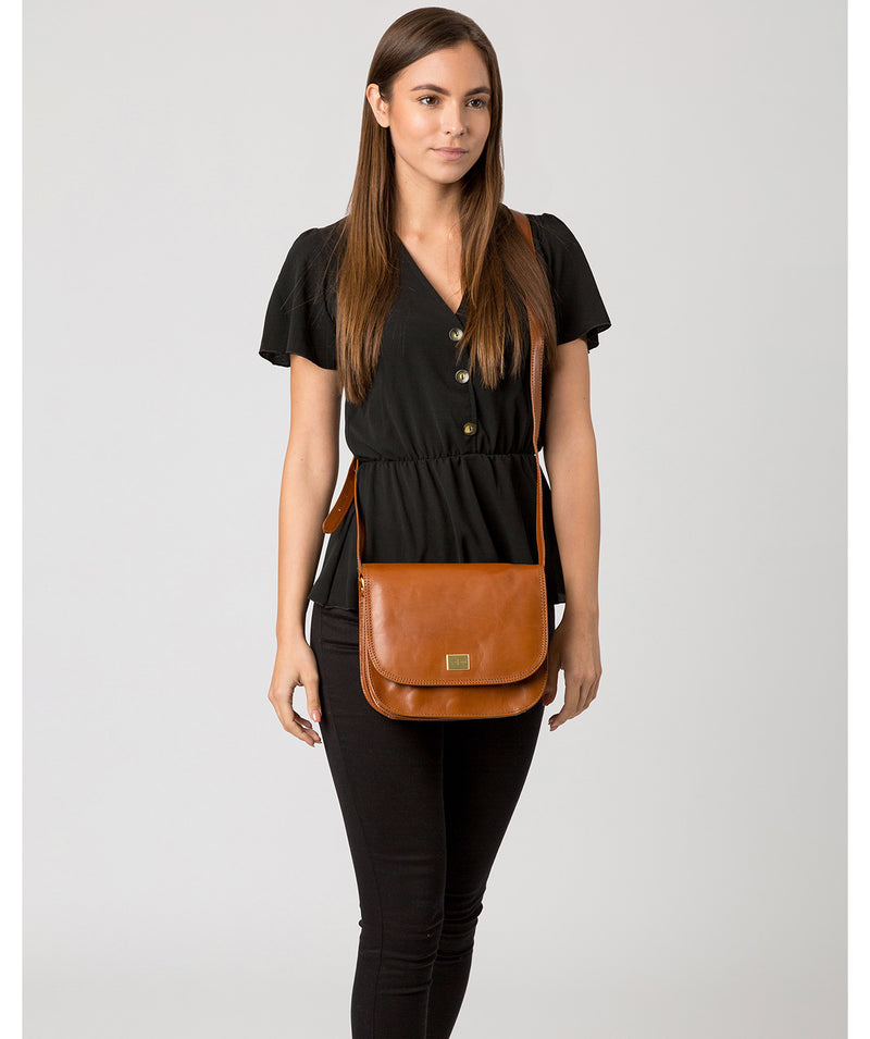 'Empoli' Italian-Inspired Italian Tan Leather Cross-Body Bag image 2