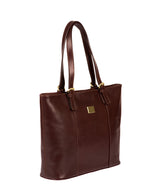 'Bianca' Italian-Inspired Brown Leather Tote Bag