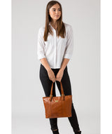 'Bianca' Italian Tan Leather Tote Bag
 image 2