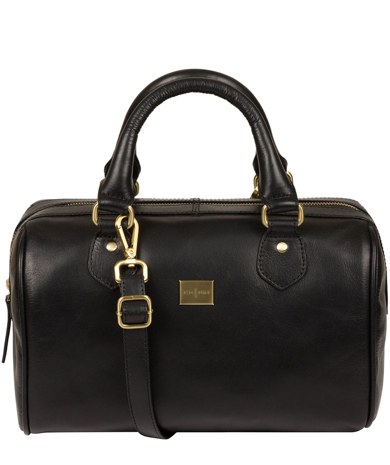 'Arona' Italian Inspired Black Leather Handbag
 image 1