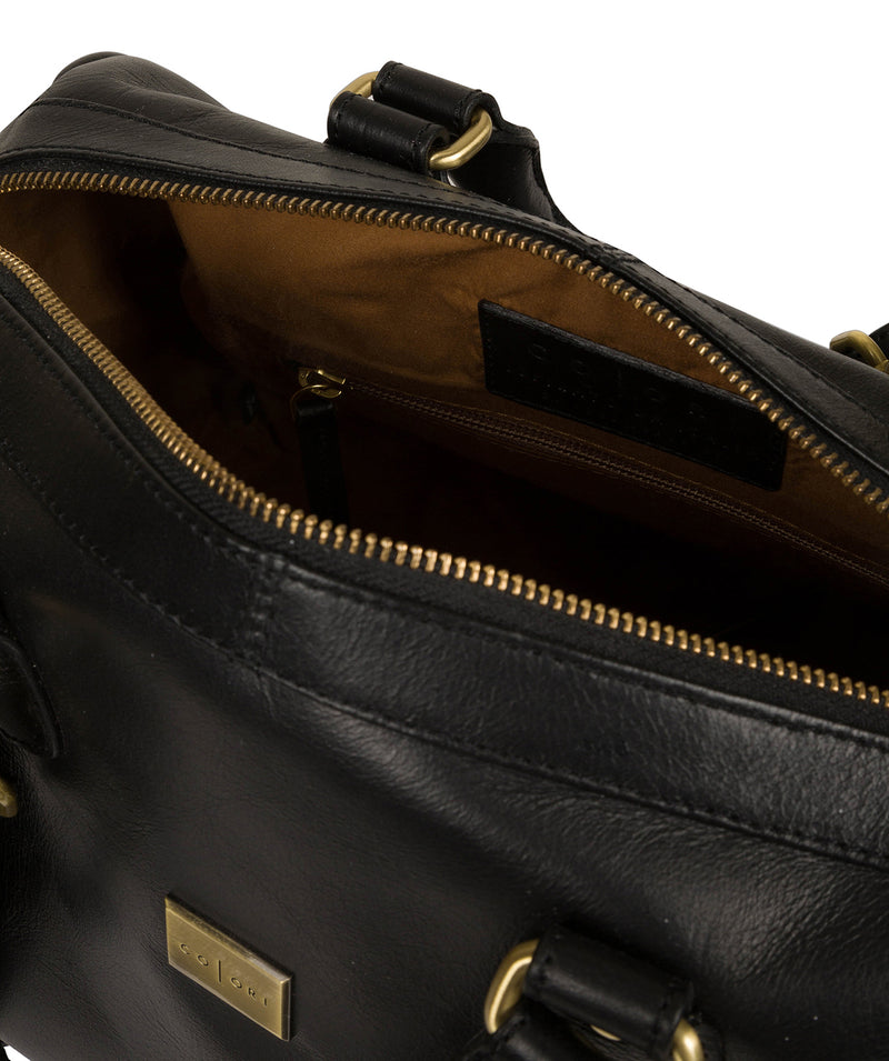 'Arona' Italian Inspired Black Leather Handbag
 image 4