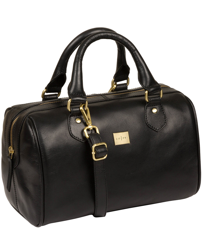 'Arona' Italian Inspired Black Leather Handbag
 image 5