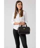 'Arona' Italian Inspired Black Leather Handbag
 image 2