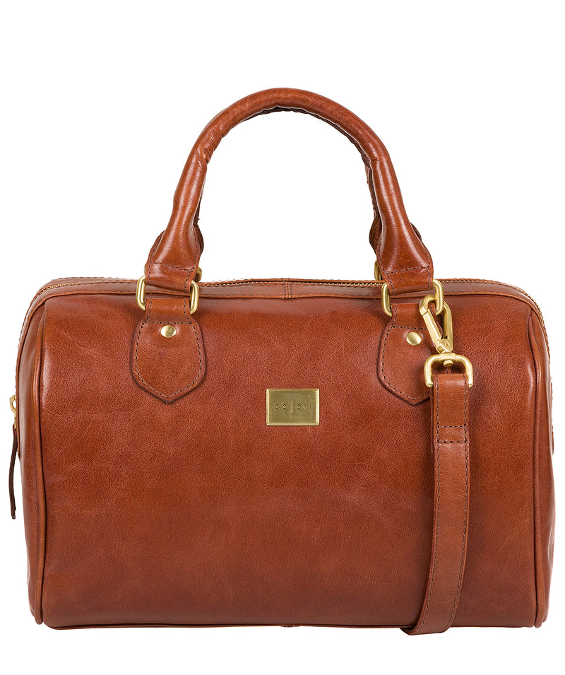 'Arona' Italian Inspired Chestnut Leather Handbag