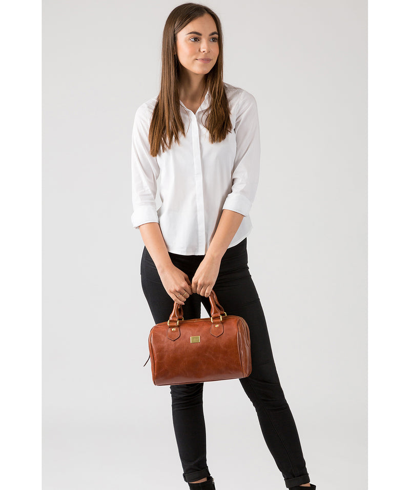 'Arona' Italian Inspired Chestnut Leather Handbag
 image 2