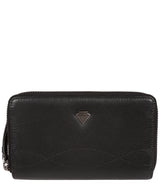 'Wittion' Black Leather Zip-Round Purse image 1