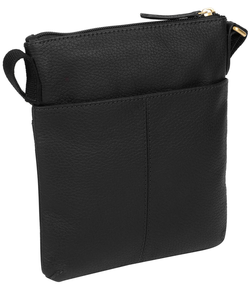 'Zaz' Black Leather Small Cross Body Bag Pure Luxuries London