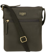 'Zaz' Olive Leather Small Cross Body Bag Pure Luxuries London