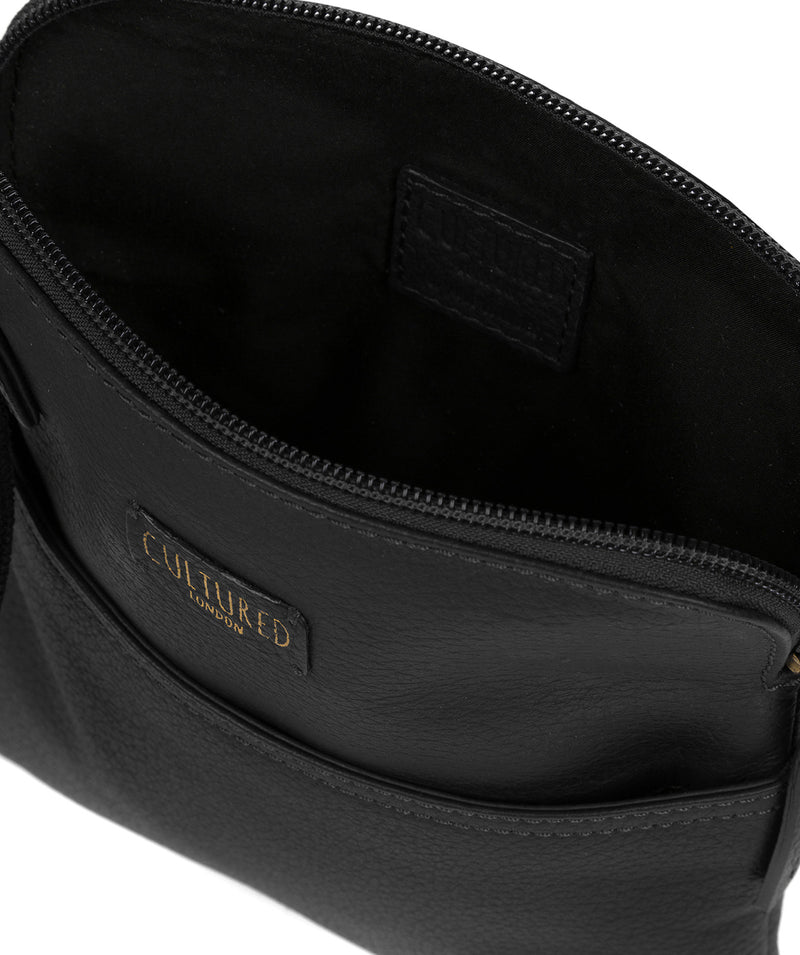 'Marqaux' Black Leather Small Cross Body Bag image 4