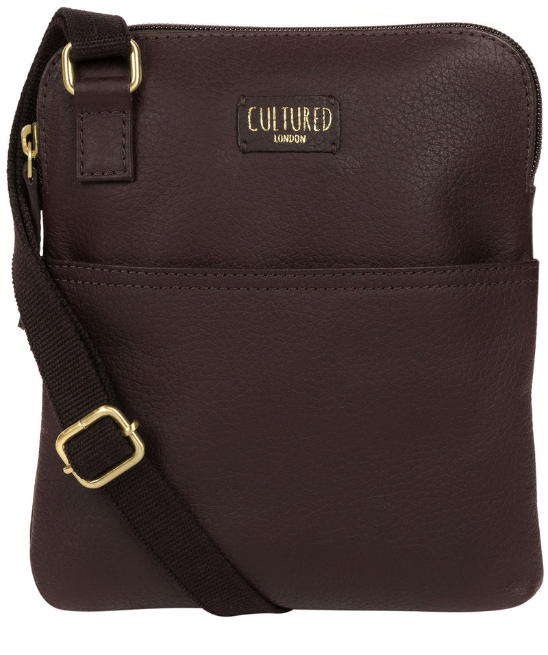 'Marqaux' Dark Chocolate Leather Small Cross Body Bag image 1