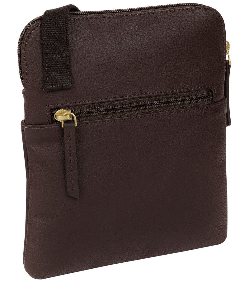'Marqaux' Dark Chocolate Leather Small Cross Body Bag image 3
