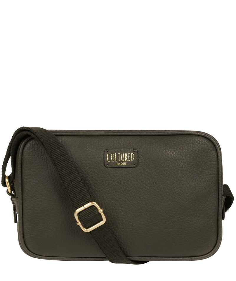 'Giulia' Olive Leather Small Cross Body Bag Pure Luxuries London