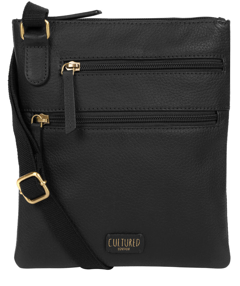 'Heloise' Black Leather Small Cross Body Bag image 1